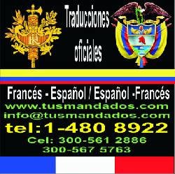 Traducciones oficiales Francs  Espaol - Francs Bogot, Colombia