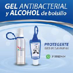Gel antibacterial y alcohol portatl 30 ml Bogot, Colombia