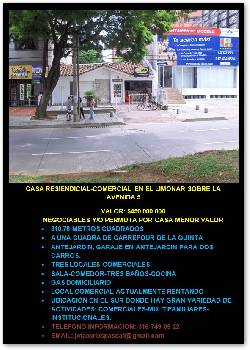 VENTA DE CASA COMERCIAL EN EL LIMONAR CALI, COLOMBIA