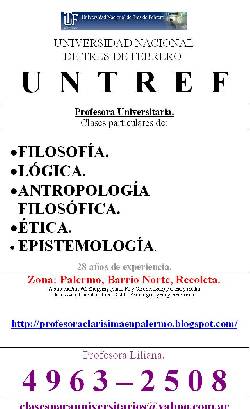 Clases de Metodologa de Estudio UNTREF 4963-2508 Pfra. C.A.B.A.(Capital Federal), Argentina