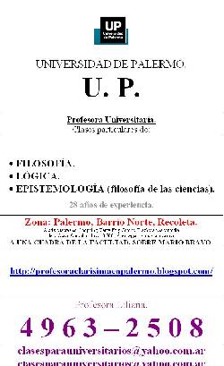 Filosofia de las Ciencias para Univ. Palermo 4963-2508  C.A.B.A.(Capital Federal), Argentina