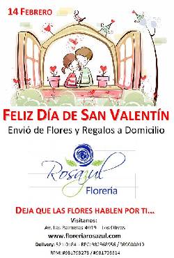 14 de Febrero: Rosazul envia las ms lindas Rosas Lima, Per