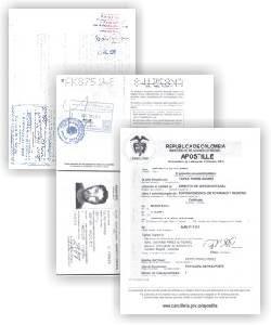 APOSTILLA Bogot, Colombia