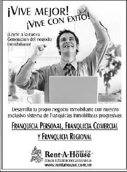 Sistema progresivo de Franquicias inmobiliarias,RAH  Caracas, Venezuela