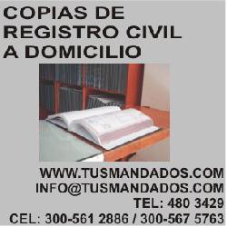 Copias de Registro Civil a Domicilio Bogot�, Colombia
