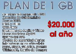 Hosting de 1 Giga $20.000 pesos al ao. cali, colombia