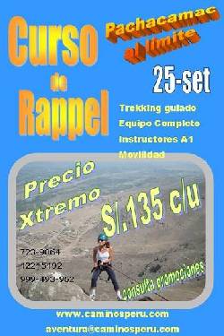 Curso de Rappel en Pachacamac 25.Sep Lima , Per