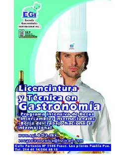 LICENCIATURA EN GASTRONOMA INTERNACIONAL  PUEBLA, MEXICO